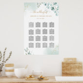 Gold Eucalyptus Greenery laat een bruiloft over Poster (Keuken)