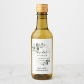 Gold Eucalyptus Greenery Vrijgezellenfeest Favor Wijn Etiket (Voorkant)