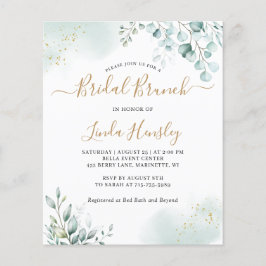 Gold Eucalyptus Leaves Greenery Bridal brunch