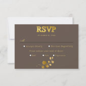 Gold Eucalyptus Meal Choice RSVP (Voorkant)