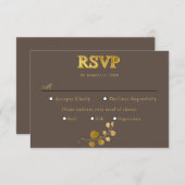Gold Eucalyptus Meal Choice RSVP (Voorkant / Achterkant)