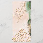 Gold Eucalyptus Modern Abstract Emerald Greenery Menu (Achterkant)