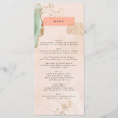 Gold Eucalyptus Modern Abstract Emerald Greenery Menu (Voorkant)