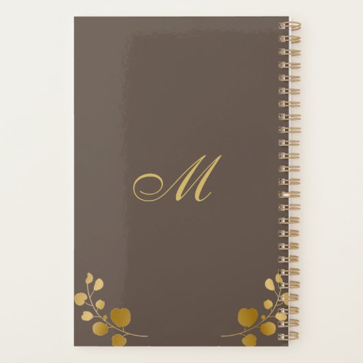 Gold Eucalyptus PHOTO Wedding Planner (Achterkant)