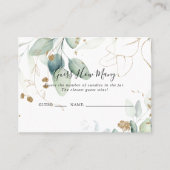 Gold Eucalyptus raden hoeveel gamekaart Visitekaartje (Voorkant)