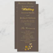 Gold Eucalyptus Weddenprogramma (Voorkant / Achterkant)