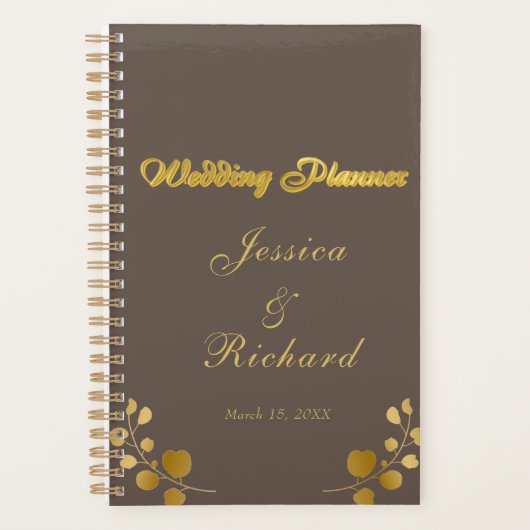 Gold Eucalyptus Wedding Planner (Voorkant)