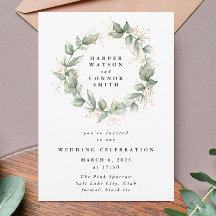 Gold Eucalyptus Wedding Wreath Greenery Moss Sages