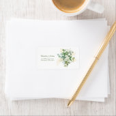 Gold Eucalyptus Wreatgreen Zee Wide Wedding Etiket (Insitu)