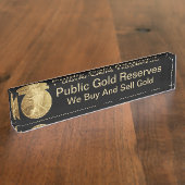 Gold Executive Desk Naam Borden Naambordje (Zijkant)