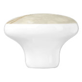 Gold Exotic Peacock Feather Glam Elegant Chic Keramische Knop (Zijkant)