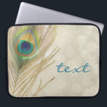 Gold Exotic Peacock Feather Glam Elegant Chic Laptop Sleeve<br><div class="desc">Goud,  exotische pacock-ventilator Glam Elegant Chic-laptophoes.</div>
