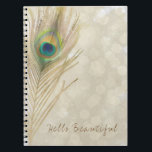 Gold Exotic Peacock Feather Glam Elegant Chic Notitieboek<br><div class="desc">Gold Exotic Peacock Feather Glam Elegant Chic Journal Notitieboek. Pas de voorzijde met of zonder tekst aan.</div>