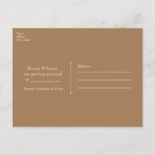 Gold Exotic Peacock Feather Glam Save the Date Aankondigingskaart (Achterkant)