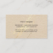 Gold Expressive Splatter | lederen textuur Visitekaartje (Achterkant)
