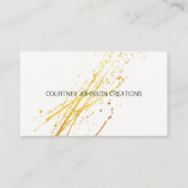 Gold Expressive Splatter Visitekaartje (Voorkant)