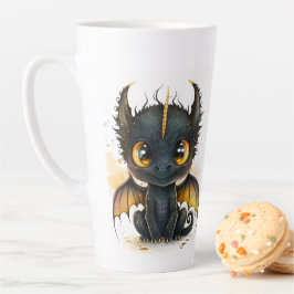 Gold Eye Black Baby Dragon Latte Mok