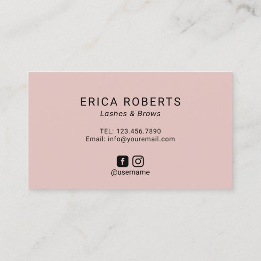 Gold Eyelash Makeup Artist Blush Pink Loyalty (Achterkant)