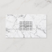 Gold Eyelash Makeup Artist Marble Beauty Salon Visitekaartje (Achterkant)