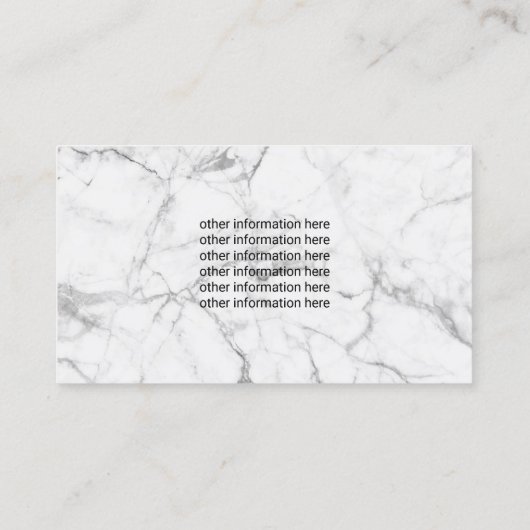 Gold Eyelash Makeup Artist Marble Beauty Salon Visitekaartje (Achterkant)