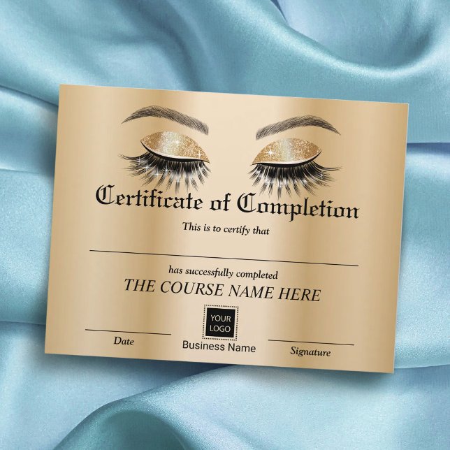 Gold Eyelash Salon Certificate of Complement Award (Creator heeft geüpload)