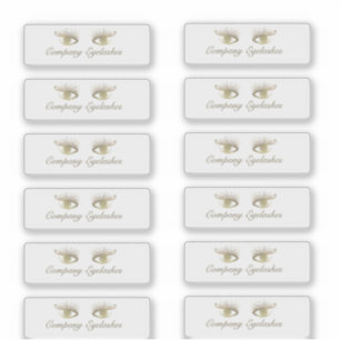 Gold Eyelashes Beauty Logo Packaging Business Sticker