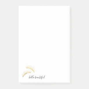 Gold Eyelashes Hallo Prachtige Eyelashes Post-it® Notes