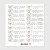 Gold Eyelashes Logo Packaging Business Name Sticker (Vel)