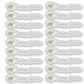 Gold Eyelashes Logo Packaging Business Name Sticker (Voorkant)