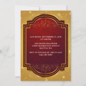 Gold Fabulous 50th Birthday Party-uitnodigingen Kaart (Achterkant)