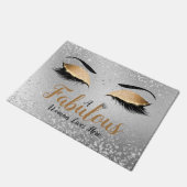 Gold Fabulous Women Glitter Eyes Doormat Deurmat (Schuin)