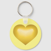 Gold fade hartkeychain sleutelhanger (Voorkant)
