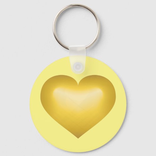 Gold fade hartkeychain sleutelhanger (Voorkant)