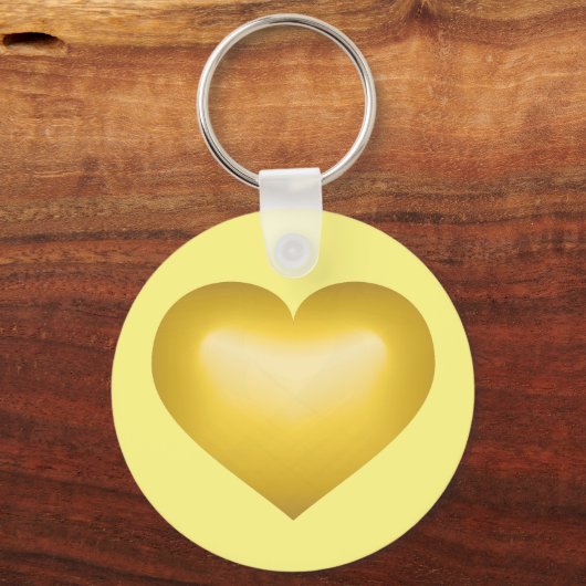 Gold fade hartkeychain sleutelhanger (Voorkant)