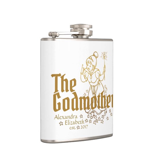 Gold Fairy de peetmoeder Heupfles (Rechts)