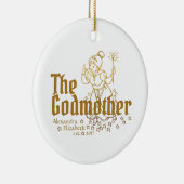 Gold Fairy de peetmoeder Keramisch Ornament (Rechts)