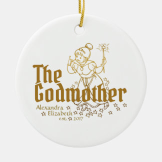 Gold Fairy de peetmoeder Keramisch Ornament
