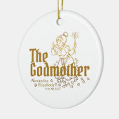 Gold Fairy de peetmoeder Keramisch Ornament (Links)