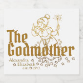 Gold Fairy  de peetmoeder Sparkling Wijnetiket (Enkel label)