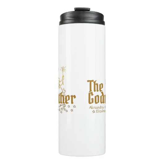 Gold Fairy  de peetmoeder Thermosbeker (Voorkant)