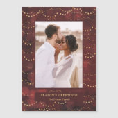 Gold Fairy Licht Elegant One Photo Magnetic Card (Voorkant)