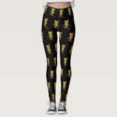 Gold Fairy Silhouettes Leggings (Voorkant)