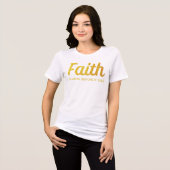 Gold Faith - Dankbaarheid Inspirerend Christelijk Tri-Blend Shirt (Voorkant volledig)
