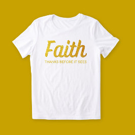 Gold Faith - Dankbaarheid Inspirerend Christelijk Tri-Blend Shirt