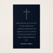 GOLD FALL TREE SYMPATHY MEMORIAL THANK YOU CARD VISITEKAARTJE (Achterkant)