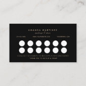 Gold Falling Ginkgo Leaves Black Loyalty Kaart Visitekaartje (Achterkant)