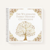  Gold Family Tree Genealogie Records Notitieboek (Voorkant)