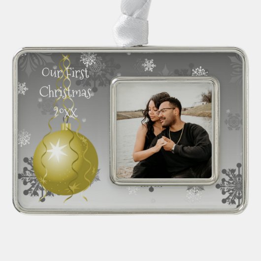 Gold Fancy kerstomhuld Ornament (Voorkant)