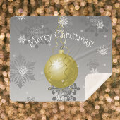 Gold Fancy kerstornament Sherpa Blanket Sherpa Deken