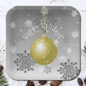Gold Fancy kerstpapier Bord